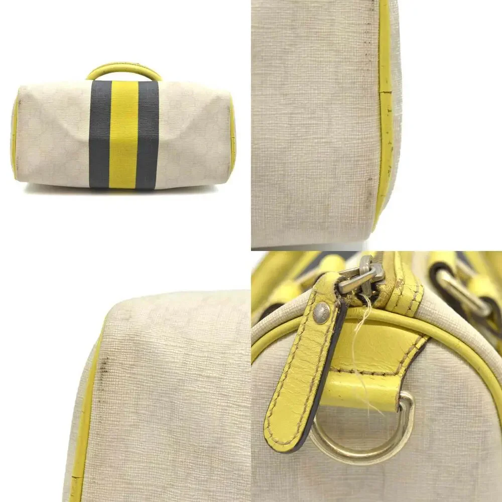 Gucci GG Plus Monogram Web Stripe Small Joy Boston Yellow - Picture 4 of 15